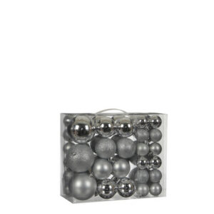BOX 46 PZ. PALLINE NATALE argento (Cod. 27493-01)