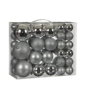 BOX 46 PZ. PALLINE NATALE argento (Cod. 27493-01)
