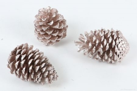 3PZ. PIGNE 10/12 CM ARGENTATE  (Cod. 30410-01)