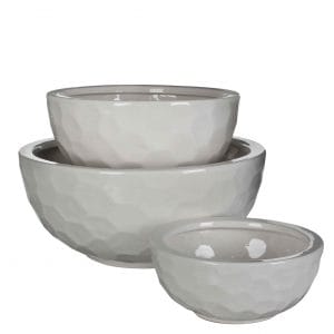 SET 3 CIOTOLE DIAMOND H.10 D.22 / H.14 D.31 / H17,5 D.39  (Cod. 21856-01)