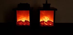 LANTERNA CAMINETTO 15X15 H28 CM  (Cod. 28080-01)