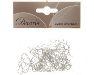 GANCI X PALLINE NATALE  PZ.50 35MM H0,8 MM argento (Cod. 11221-01)