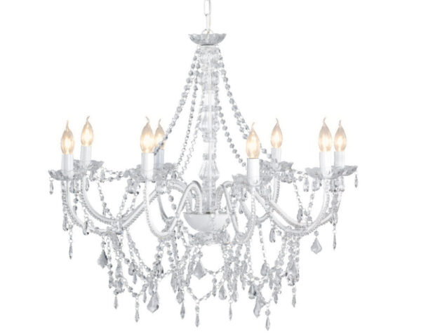 LAMPADARIO C/GOCCE 8 BRACCI D.80 H75CM  (Cod. 13926-01)