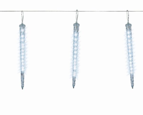 FILO MT2,8 CON 8 GHIACCIOLI LUNGHI 28CM CON 12LED CIASC.  (Cod. 28845-01)