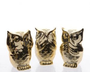 SET 3 GUFI METALLO 5,5X5X8 CM  (Cod. 24381-01)