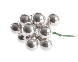 BOX 144 PALLINE DI NATALE DI VETRO DIAM. 2 CM argento (Cod. 11123-02)