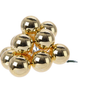 BOX 144 PALLINE DI NATALE DI VETRO DIAM. 2 CM oro (Cod. 11123-04)