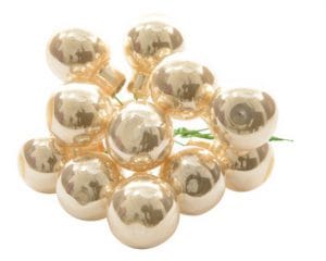 BOX 144 PALLINE DI NATALE DI VETRO DIAM. 2 CM perla (Cod. 11123-08)