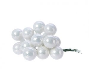 BOX 144 PALLINE DI NATALE DI VETRO DIAM. 2 CM bianco (Cod. 11123-09)