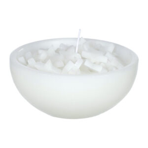 CANDELA PIATTO DI CERA CON STELLINE D14X6,5 CM  (Cod. 24734-01)