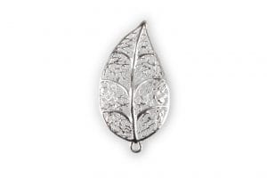 SET 32 FOGLIE METALLO 4X2,2 CM argento (Cod. 30292-01)