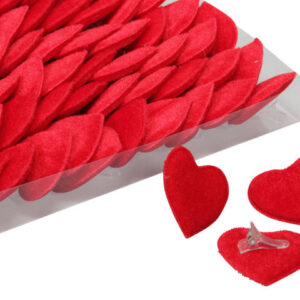 SET 72 CUORI CON CLIPS 4,5X4,5 CM  (Cod. 29796-01)