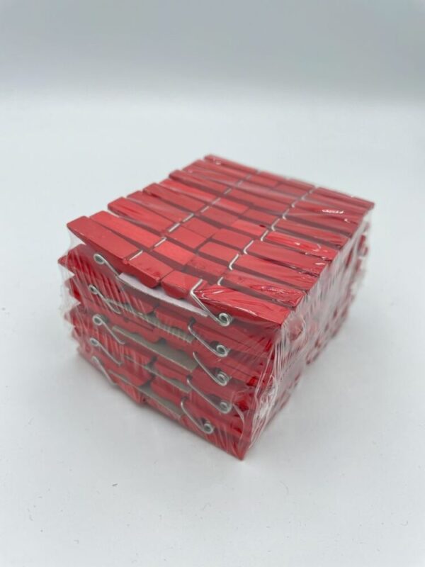 MOLLETTE LEGNO COLORATE MM 35 PZ 100 rosso (Cod. 2197-02)