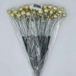 BACCHE CON PUNTA D.19 ORO OTTONE 25 PZ  (Cod. 141-01)