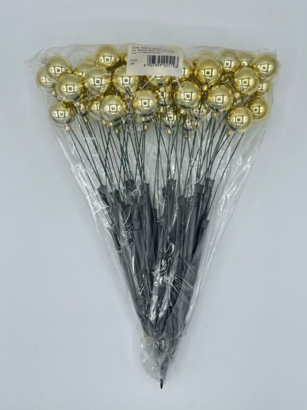 BACCHE ORO OTTONE  D24 C/PUNTA 25 PZ  (Cod. 1866-01)