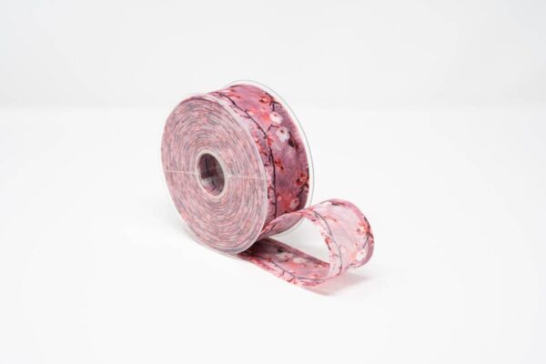 NASTRO FIORI DI PESCO DECOFIBRA MM40 MT25 rosa-09 (Cod. 30898-01)