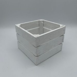 CASSETTA LEGNO PER VASO D10  bianco (Cod. 28744-01)