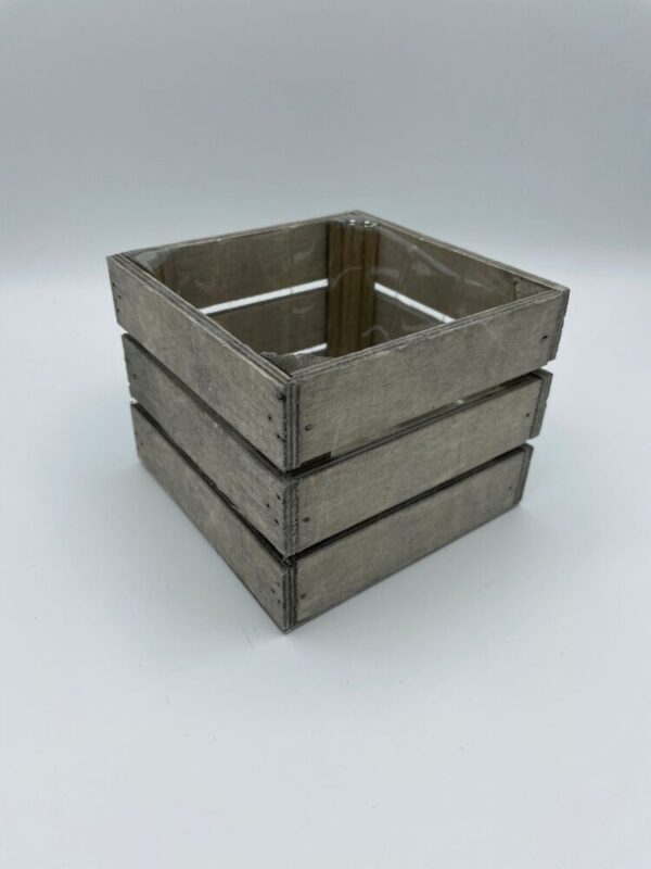 CASSETTA LEGNO PER VASO D10  grigio (Cod. 28744-05)