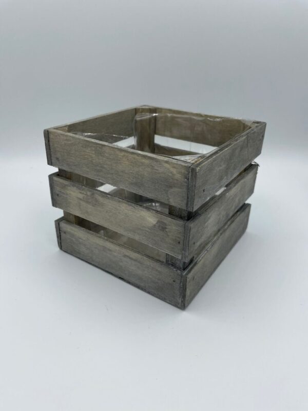 CASSETTA LEGNO PER VASO D12 grigio (Cod. 27184-05)