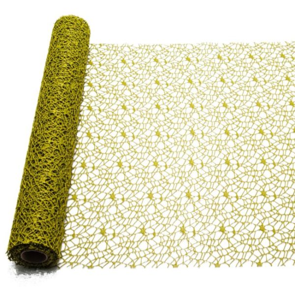RETINA POLYCOTTON "SPIDER" DECOR MESH CM 48x5MT verde-muschio (Cod. 19632-26)