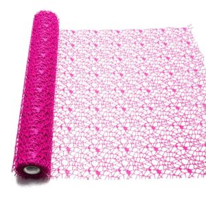 RETINA POLYCOTTON "SPIDER" DECOR MESH CM 48x5MT fucsia (Cod. 19632-31)
