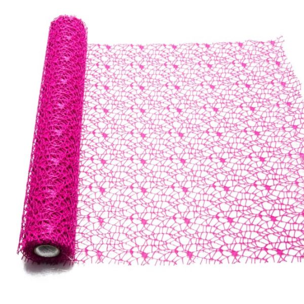 RETINA POLYCOTTON "SPIDER" DECOR MESH CM 48x5MT fucsia (Cod. 19632-31)