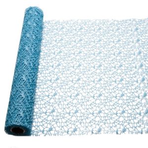 RETINA POLYCOTTON "SPIDER" DECOR MESH CM 48x5MT azzurro (Cod. 19632-34)