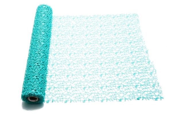 RETINA POLYCOTTON "SPIDER" DECOR MESH CM 48x5MT tiffany (Cod. 19632-36)