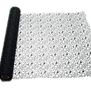 RETINA POLYCOTTON "SPIDER" DECOR MESH CM 48x5MT nero (Cod. 19632-38)