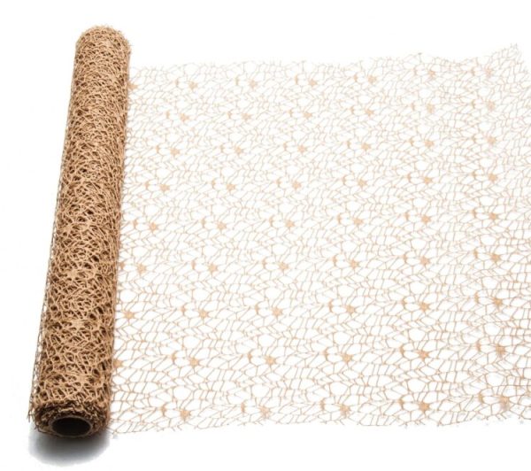 RETINA POLYCOTTON "SPIDER" DECOR MESH CM 48x5MT naturale (Cod. 19632-40)
