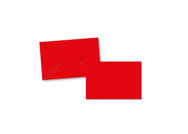BIGLIETTI + BUSTE 100 PZ SOGGETTI MISTI 11X7 CM monocolore-rosso (Cod. 23969-02)