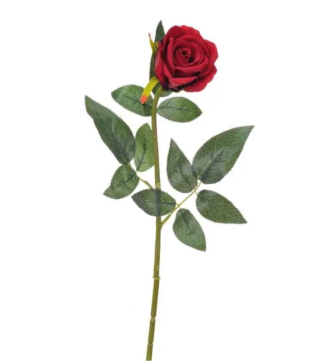 RAMO ROSA VELVET MEDIA 74 CM rosso (Cod. 26614-08)