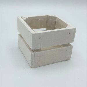CASSETTINA LEGNO PER VASO D6 CM bianco (Cod. 28571-01)