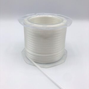 NASTRO DOPPIO RASO ALTA QUALITA' MM3 MT100 bianco-naturale-1 (Cod. 1067-01)