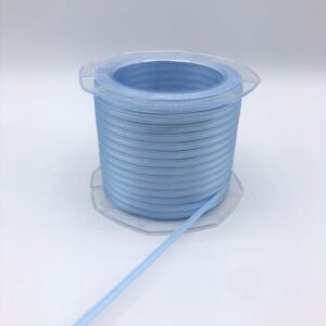 NASTRO DOPPIO RASO ALTA QUALITA' MM3 MT100 azzurro-593 (Cod. 1067-18)