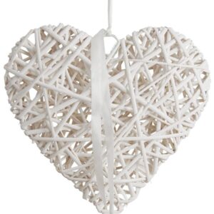 CUORE VIMINI DA APPENDERE CM5  bianco (Cod. 20573-01)