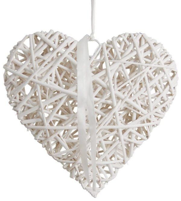 CUORE VIMINI DA APPENDERE CM5  bianco (Cod. 20573-01)