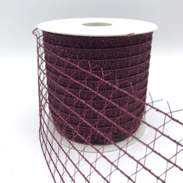 NASTRO RETE UNOXUNO MM.98 MT.25 bordeaux-14 (Cod. 654-10)