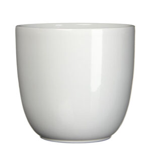 VASO TUSCA H31,5 D35CM bianco-lucido (Cod. 31384-01)