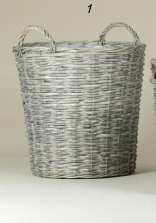 PORTAVASO VIMINI C/STRUTT. IN FERRO D42 H40 CM grigio (Cod. 22131-02)