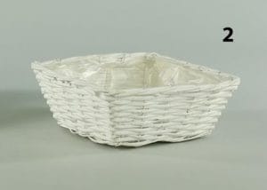 CIOTOLA QUADRATA VIMINI 27,5X27,5 H10 CM bianco (Cod. 25360-01)
