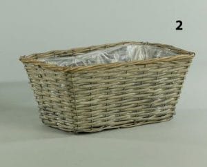 CASSETTA RETT. VIMINI 45X25 H17 (X 2 VASI D18) grigio (Cod. 23982-02)