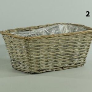 CASSETTA RETT. VIMINI 45X25 H17 (X 2 VASI D18) grigio (Cod. 23982-02)