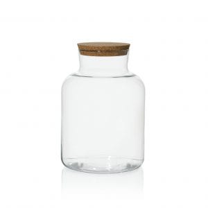 VASO VETRO RUSTIK H30 D21 +TAPPO  (Cod. 30662-01)