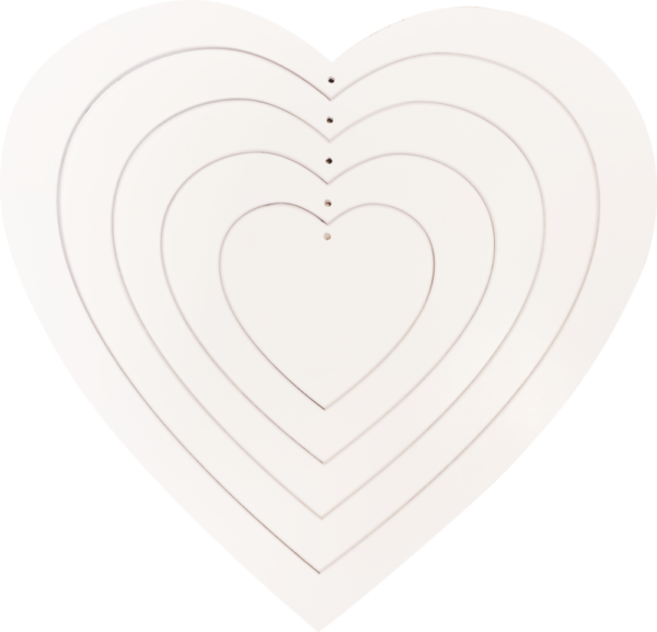 MULTICUORI IN BECKS BIANCO 65X62,5CM  (Cod. 31399-01)