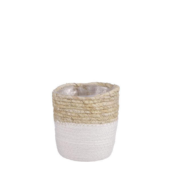 CESTO RACHEL H14 D14CM bianco (Cod. 31555-01)