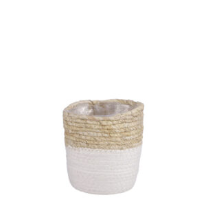 CESTO RACHEL H14 D14CM bianco (Cod. 31555-01)