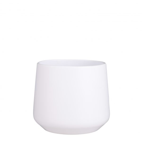 VASO AMBER ROTONDO H18 D21 CM bianco-opaco (Cod. 31558-01)