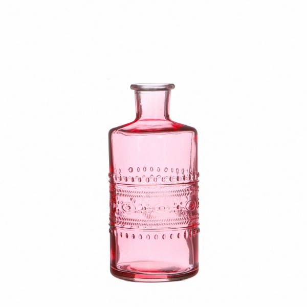 BOTTIGLIA VETRO PORTO D7,5 H14,5 CM rosa (Cod. 33751-01)
