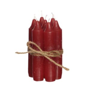 SET 7 PZ. CANDELE STELO H11 CM rosso (Cod. 31530-01)